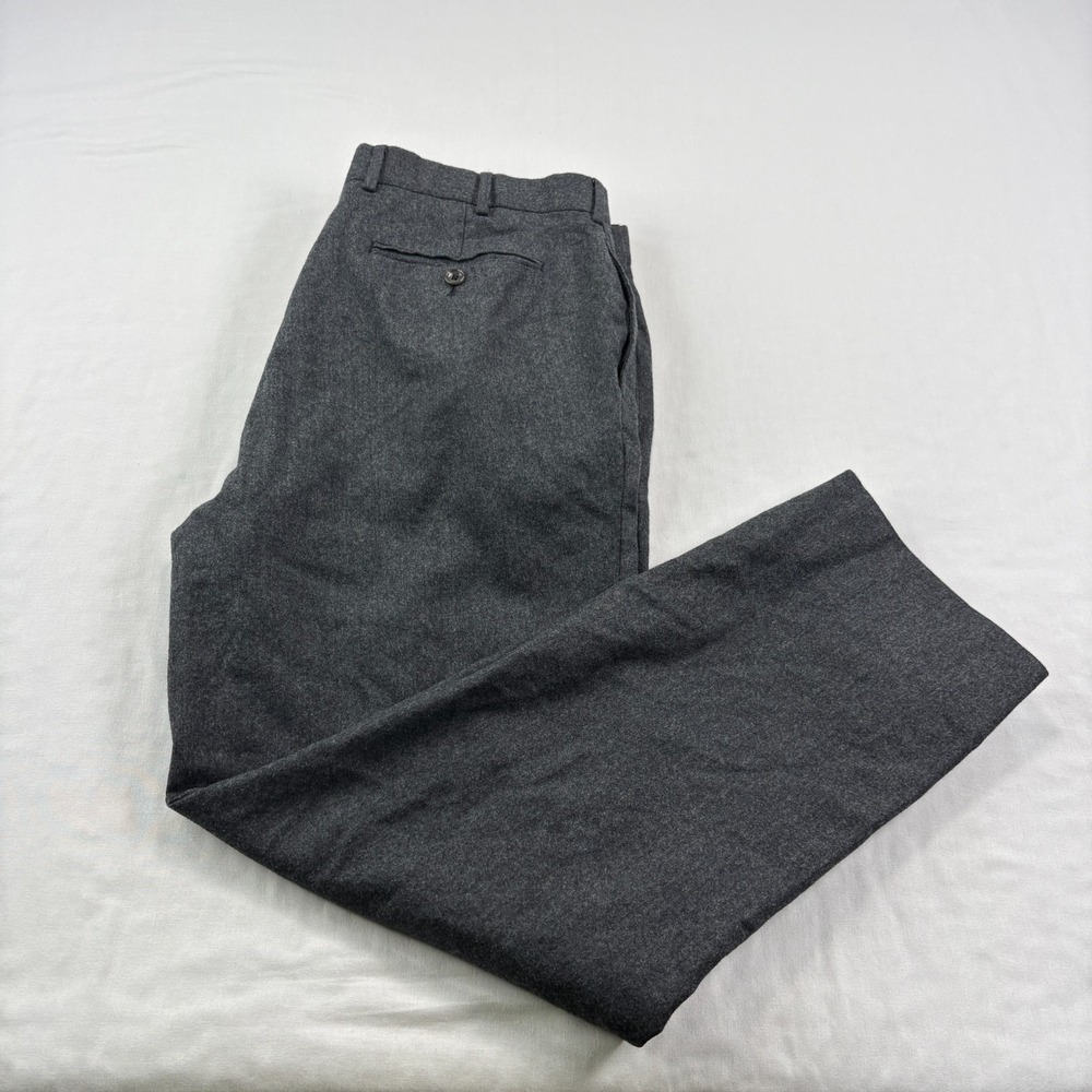 Brooks Brothers Wool Pants Mens 40 (Fits 38x28) Gray Vitale Barberis Canonico